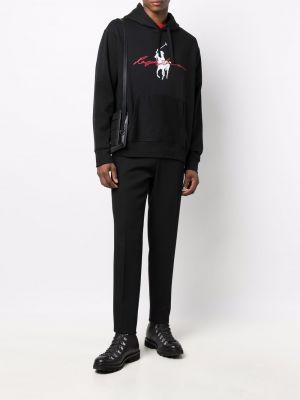 Raštuotas džemperis su gobtuvu Polo Ralph Lauren juoda