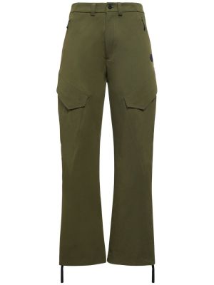 Pantaloni di cotone Moncler verde