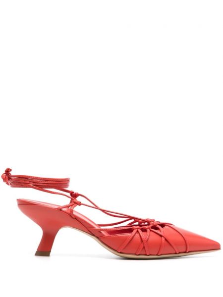 Kožené sandále Vic Matié červená