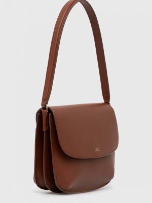 Шкіряна сумка через плече A.p.c. коричнева