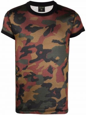 T-shirt à imprimé à imprimé camouflage Jean Paul Gaultier Pre-owned marron