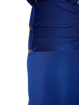 Džerzej dlouhé šaty Tom Ford modrá