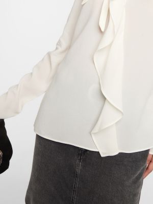 Блуза с волани Isabel Marant бяло