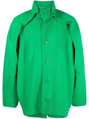 Plisovaná košeľa Homme Plissé Issey Miyake zelená