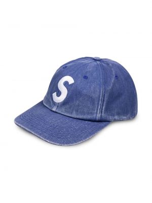 Haftowana czapka z daszkiem Supreme niebieska