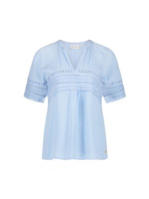 Bluse mit v-ausschnitt Fabienne Chapot blau