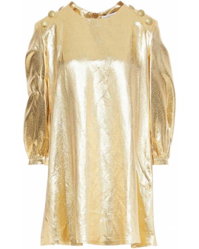 Шелковое платье мини Pierre Balmain, золотое