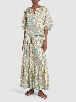Bavlněné midi sukně s vysokým pasem Etro