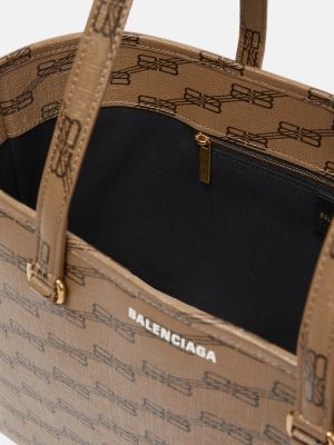 Кожени шопинг чанта Balenciaga кафяво