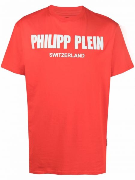 Trykt t-skjorte Philipp Plein rød