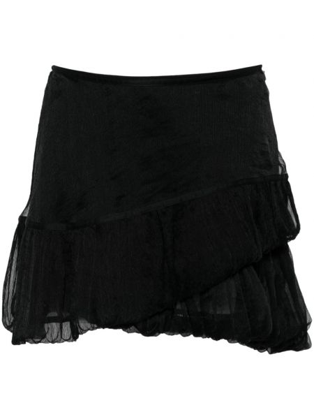 Svilena mini suknja Kiko Kostadinov crna