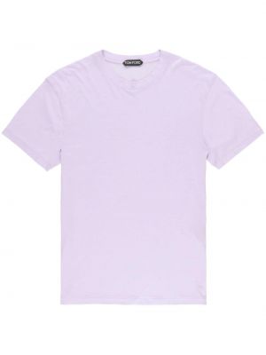 Tričko s okrúhlym výstrihom Tom Ford fialová