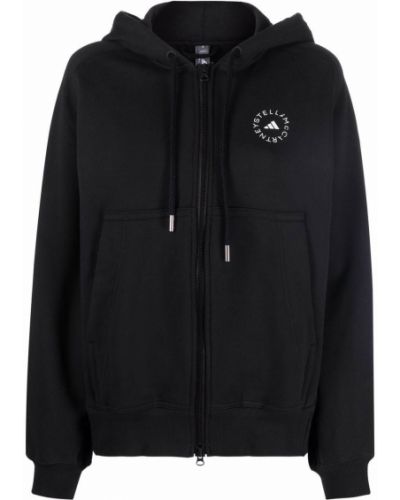 Trykt zip hettegenser Adidas By Stella Mccartney svart