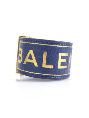 Biustonosz skórzany Balenciaga Vintage niebieski