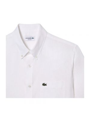 Lniana koszula Lacoste biała