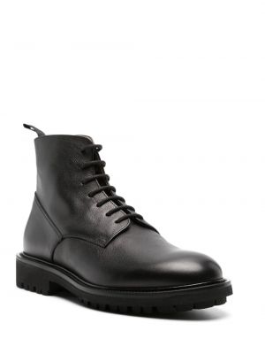 Krajkové kožené šněrovací kotníkové boty Scarosso černé