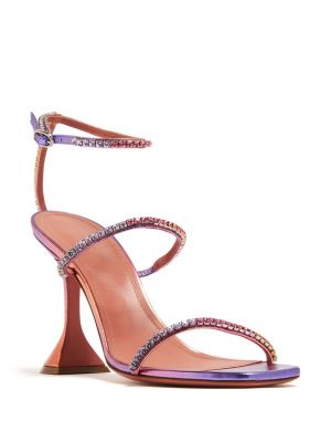 Křišťálové sandály Amina Muaddi fialové