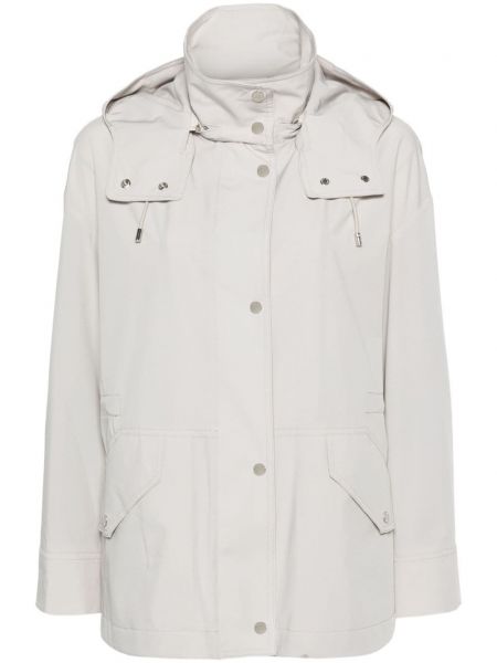 Blouson bomber à capuche Moorer gris