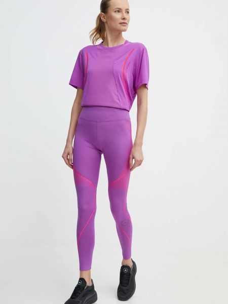 Легінси з принтом Adidas By Stella Mccartney фіолетові
