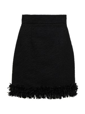 Mini sukně s třásněmi Dolce&gabbana černé