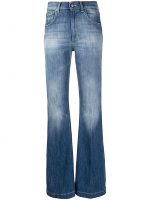 Zvonové džíny s vysokým pasem Dondup modré