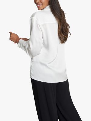 Кружевная блузка с длинным рукавом Gina Bacconi белая