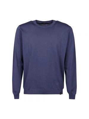 Dzianinowy sweter z okrągłym dekoltem Fay niebieski