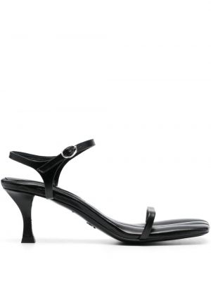 Stepētas dabīgās ādas sandales Proenza Schouler melns