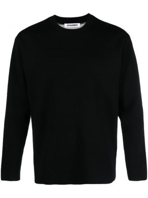 Sweter wełniany z okrągłym dekoltem Attachment czarny