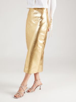 Suknja Karen Millen zlatna