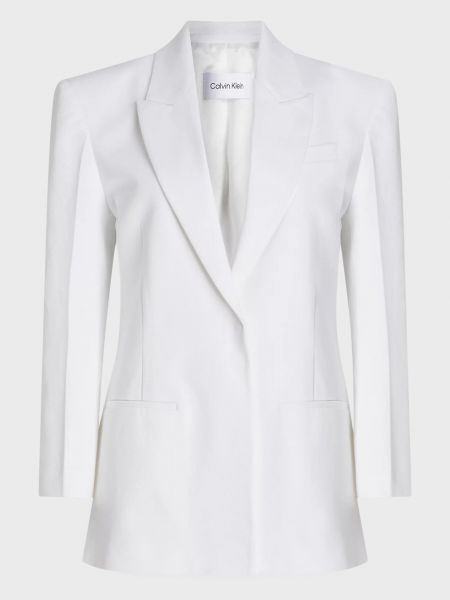 Белый хлопковый пиджак Calvin Klein