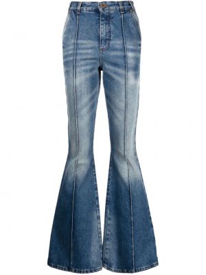 Bavlněné zvonové džíny Balmain modré