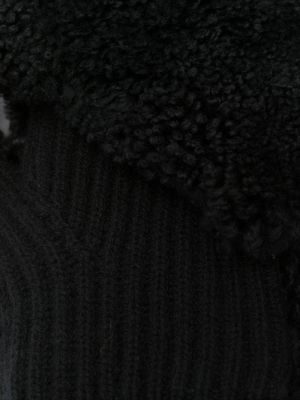 Gants en tricot Yves Salomon noir