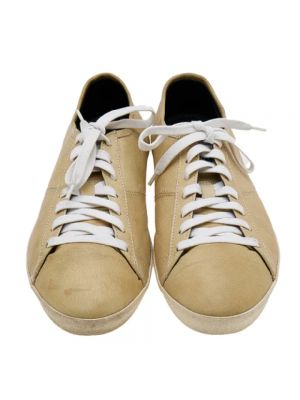 Sneakersy skórzane Burberry Vintage beżowe