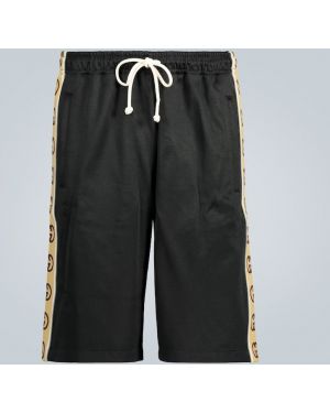 Pantaloni scurți cu croială lejeră Gucci negru