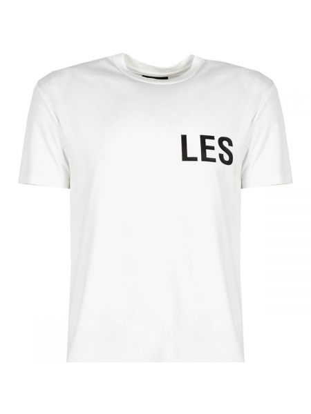 Koszulka z nadrukiem z krótkim rękawem Les Hommes biała