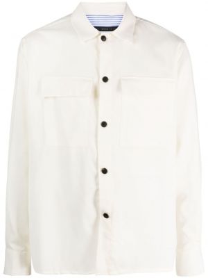 Вълнена риза Low Brand бяло