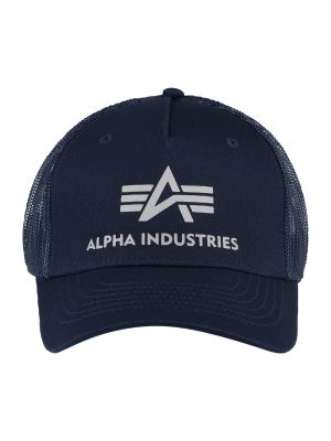 Șapcă din bumbac Alpha Industries albastru