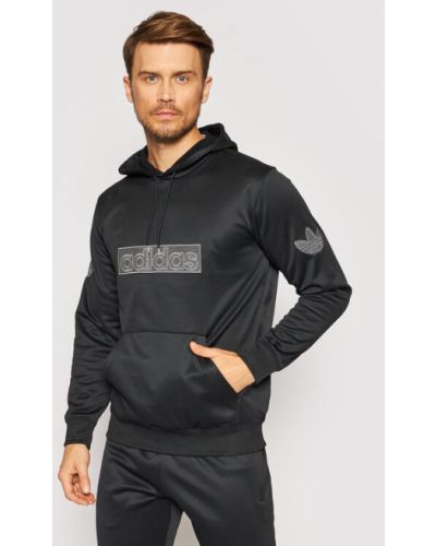 Cipzáras pulóver Adidas - fekete