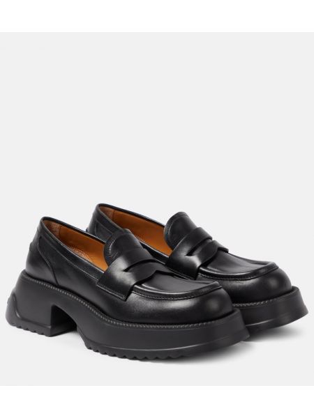 Pantofi loafer din piele cu platformă Marni negru