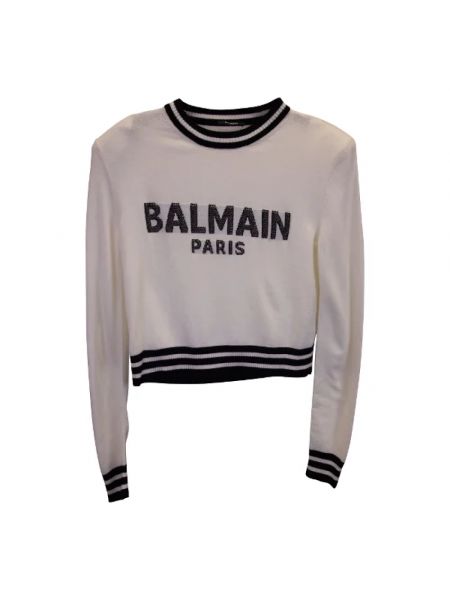 Bluza wełniana Balmain Pre-owned biała