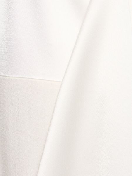 Vestido largo de crepé Galvan blanco