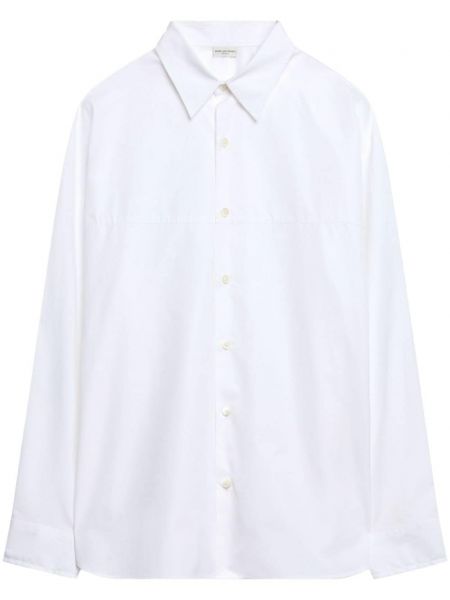 Памучна риза Dries Van Noten бяло