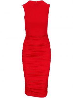 Прилепнала коктейлна рокля Michael Kors червено