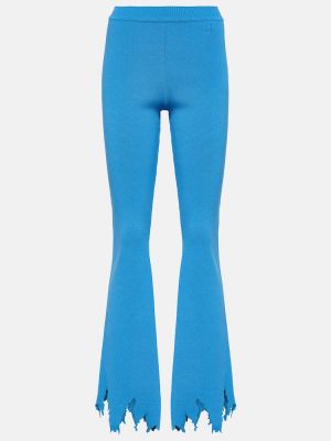 Slim fit rovné kalhoty s oděrkami Jw Anderson modré