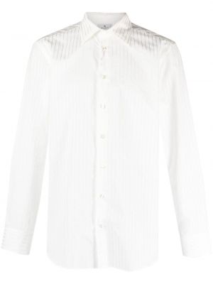 Camicia a righe in tessuto jacquard Etro bianco