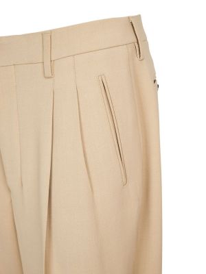 Viskózové vlněné rovné kalhoty Ami Paris