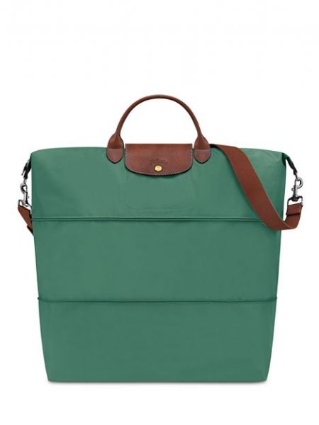 Нейлоновая дорожная сумка Longchamp зеленая