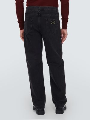Voľné džínsy s rovným strihom Dolce&gabbana čierna