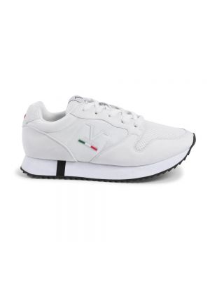 Sneakersy skórzane ze skóry ekologicznej 19v69 Italia białe